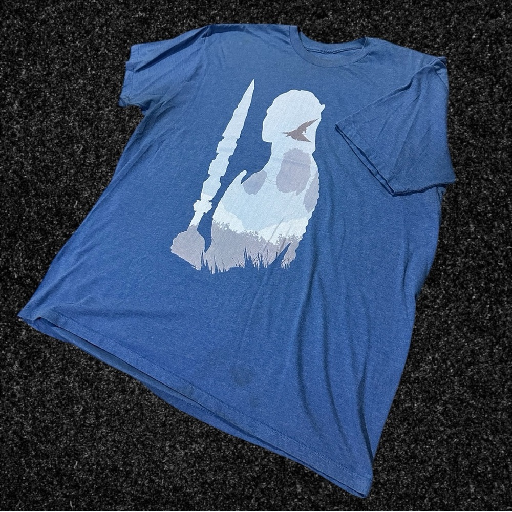 Disney Jake Sully / Pandora silhouette Custom Blue Graphic Tee